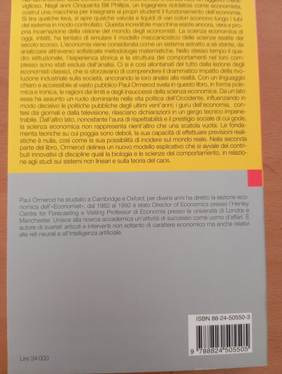 I limiti della scienza economica, Paul Omerod, Edizioni di Comunit, …