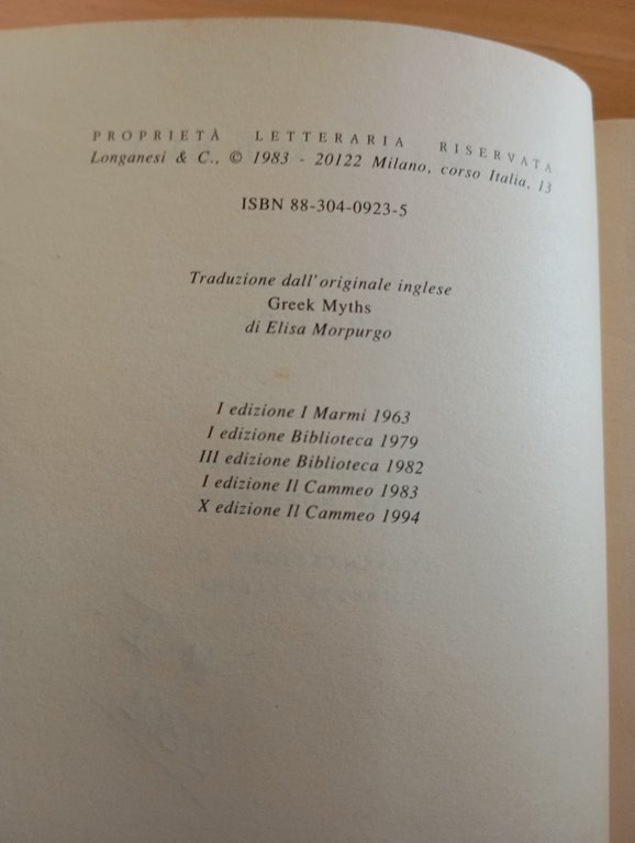 I miti greci, Robert Graves, Longanesi, 1994 | Immagine Gallery 8