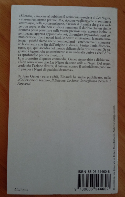 I negri, Jean Genet, Einaudi teatro, 1982