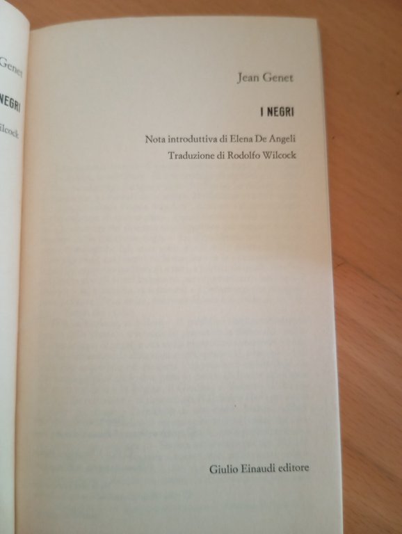 I negri, Jean Genet, Einaudi teatro, 1982