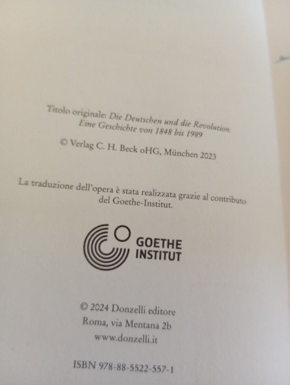 I tedeschi e la rivoluzione, Heinrich August Winkler, Donzellli, 2024