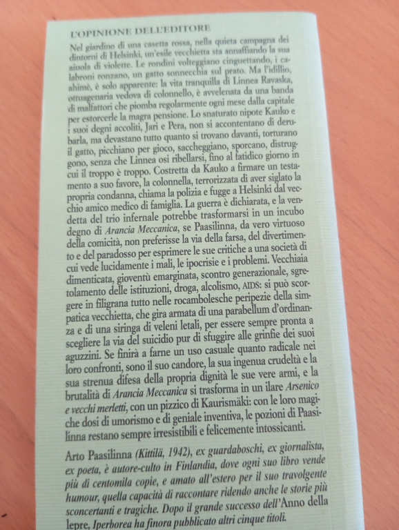 I veleni della dolce Linnea, Arto Paasilinna, Iperborea, 2006