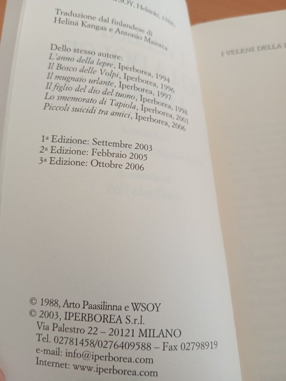 I veleni della dolce Linnea, Arto Paasilinna, Iperborea, 2006