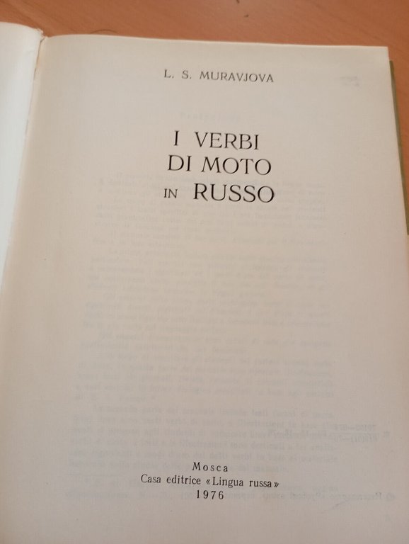 I verbi di moto in russo, J. Muravjova, Lingua russa, …