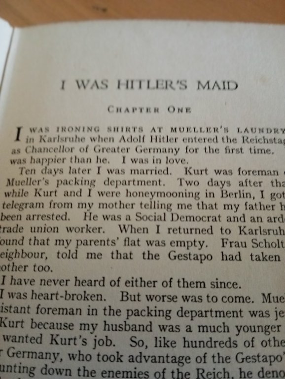 I was Hitler's Maid, Pauline Kohler, John Long, 1940, in …