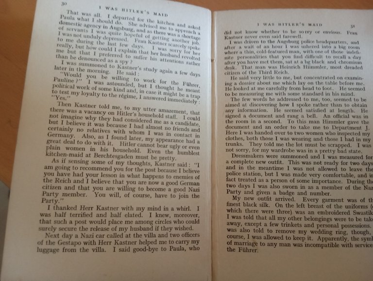 I was Hitler's Maid, Pauline Kohler, John Long, 1940, in …