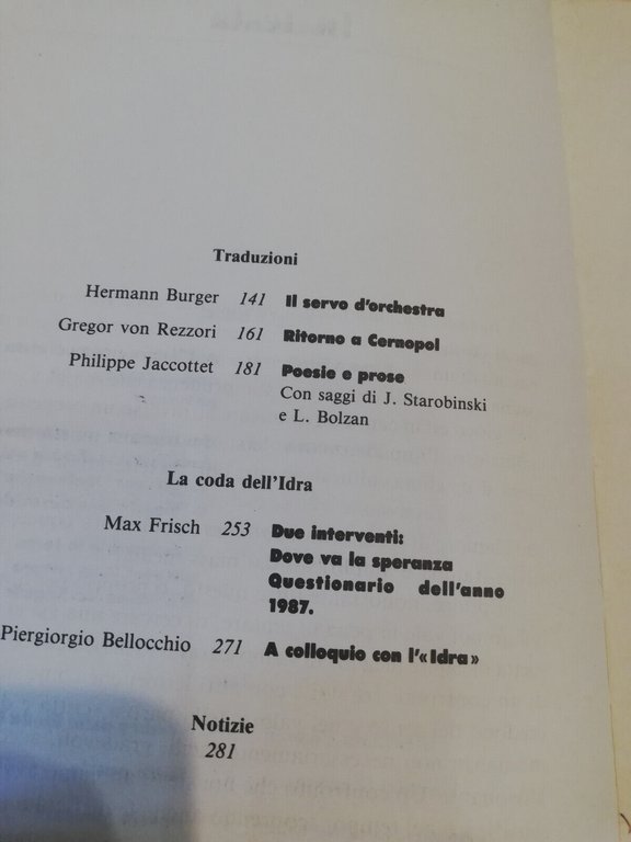 Idra, semestrale di letteratura, Il melangolo, anno 1 numero 1, …