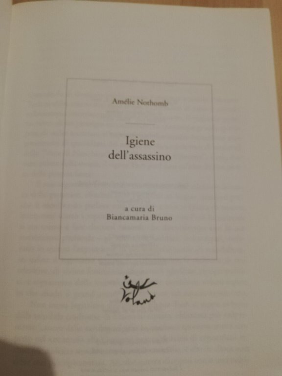 Igiene dell'assassino, Amélie Nothomb, 2008, Voland