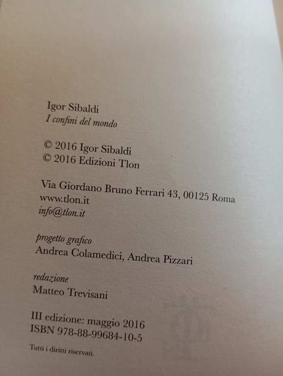 Igor Sibaldi, I confini del mondo, Tlon 2016, III edizione, … | Immagine Gallery 6