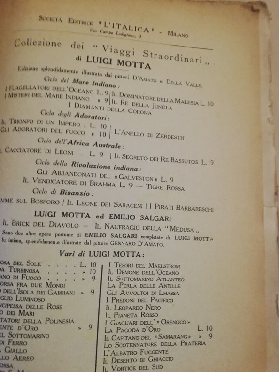 Il brick del diavolo, Emilio Salgari, illustrata da D'Amato, L'italica, …