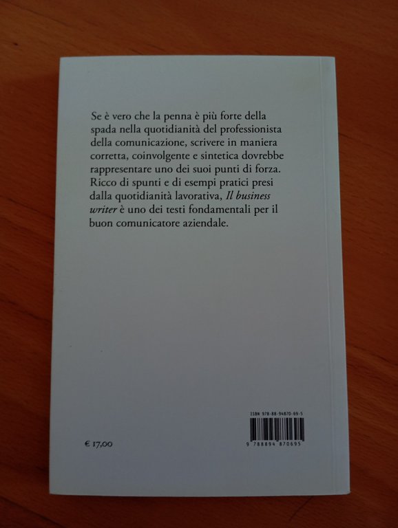 Il business writer, Cristiano Zanolli, Historica, 2017
