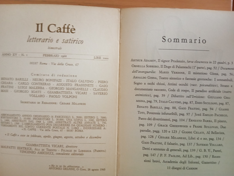 Il Caffé 1 Febbraio 1968, Arthur Adamov, Il signor Prudenzio | Immagine Gallery 4