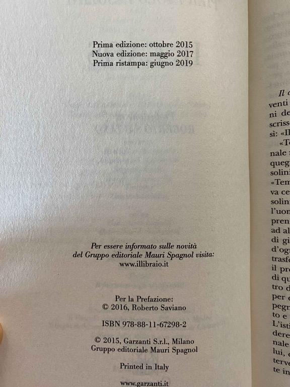 Il caos, Pier Paolo Pasolini, Prefazione Saviano, Garzanti, 2019