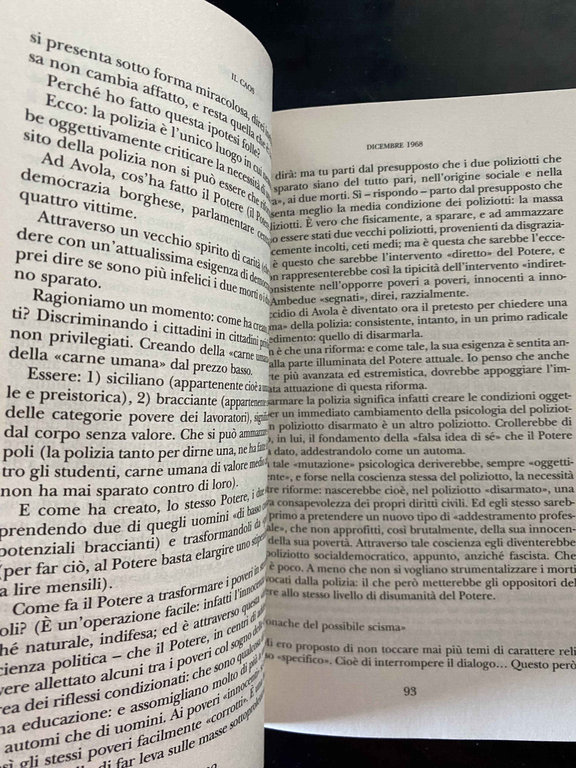 Il caos, Pier Paolo Pasolini, Prefazione Saviano, Garzanti, 2019