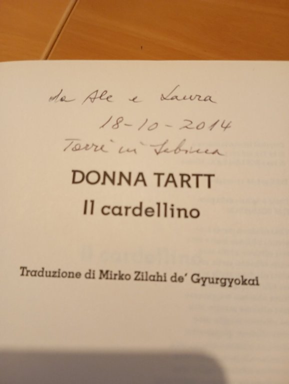 Il cardellino, Donna Tartt, Rizzoli, 2014