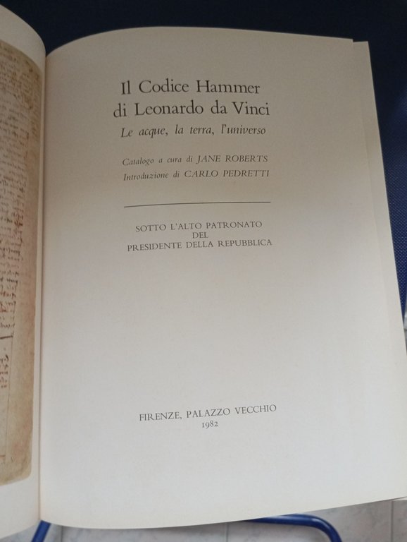 Il Codice Hammer, Le acque la terra l'universo, Leonardo da …