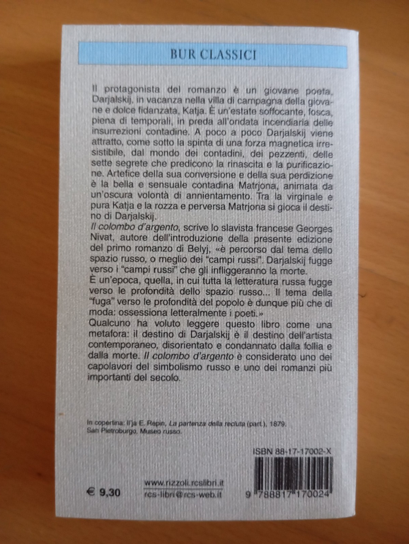 Il colombo d'argento, Andrej Belyj, Rizzoli BUR, 2002 nuovo | Immagine Gallery 4