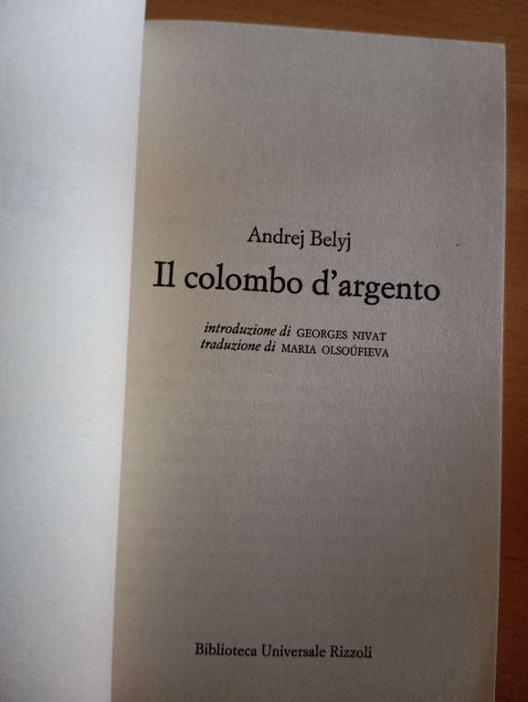 Il colombo d'argento, Andrej Belyj, Rizzoli BUR, 2002 nuovo | Immagine Gallery 5