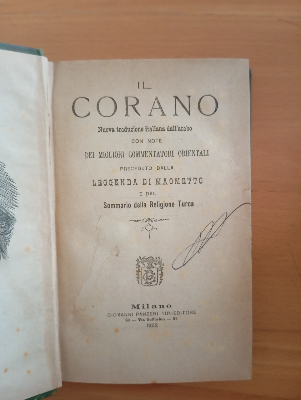 Il Corano, preceduto dalla Leggenda di Maometto, Giovanni Panzeri 1882 | Immagine principale