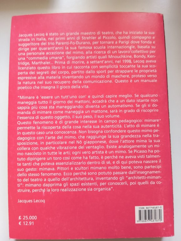 Il corpo poetico. Un insegnamento della creazione teatrale, Jacques Lecoq, …