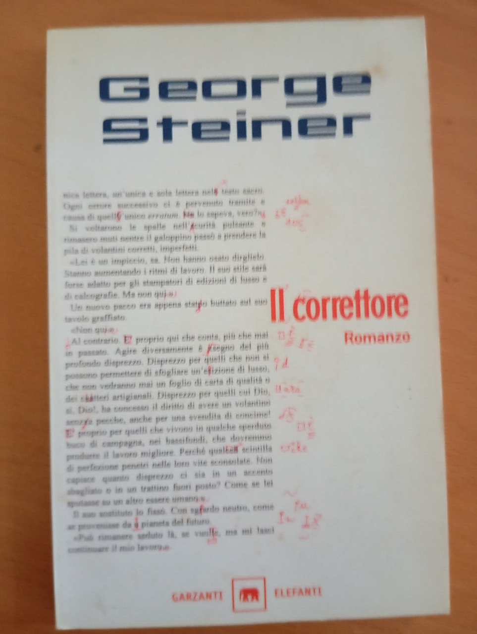 Il correttore, George Steiner, Garzanti, 1999
