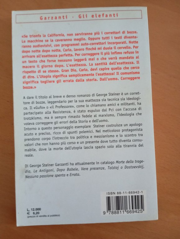 Il correttore, George Steiner, Garzanti, 1999