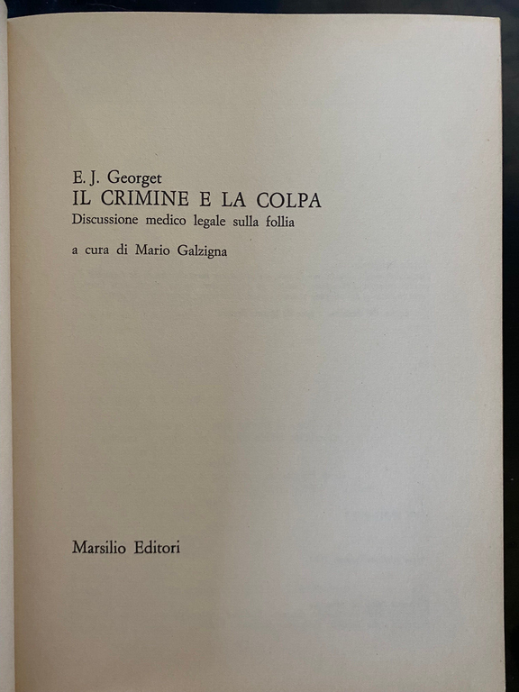 Il crimine e la colpa. Discussione sulla follia, E. J. … | Immagine Gallery 11