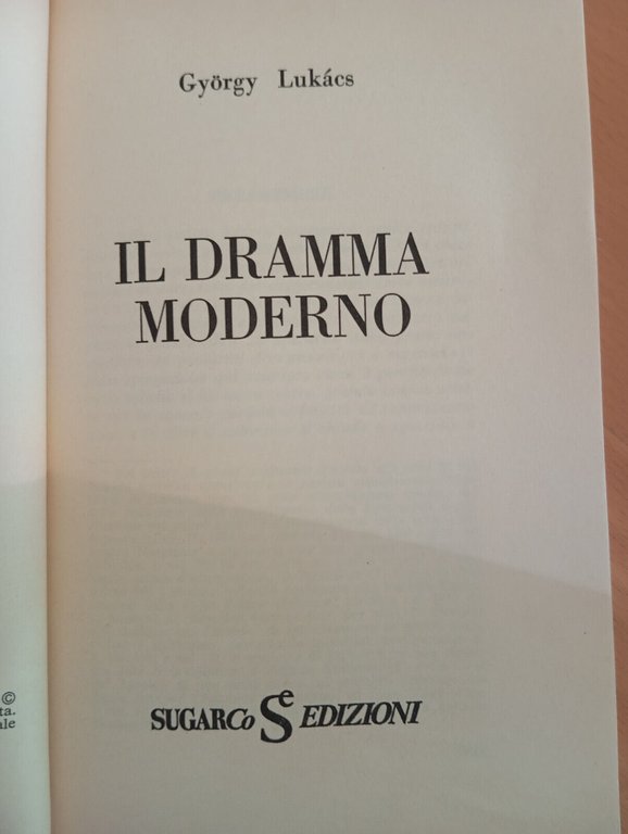 Il dramma moderno, Gyorgy Lukacs, SugarCo, 1976