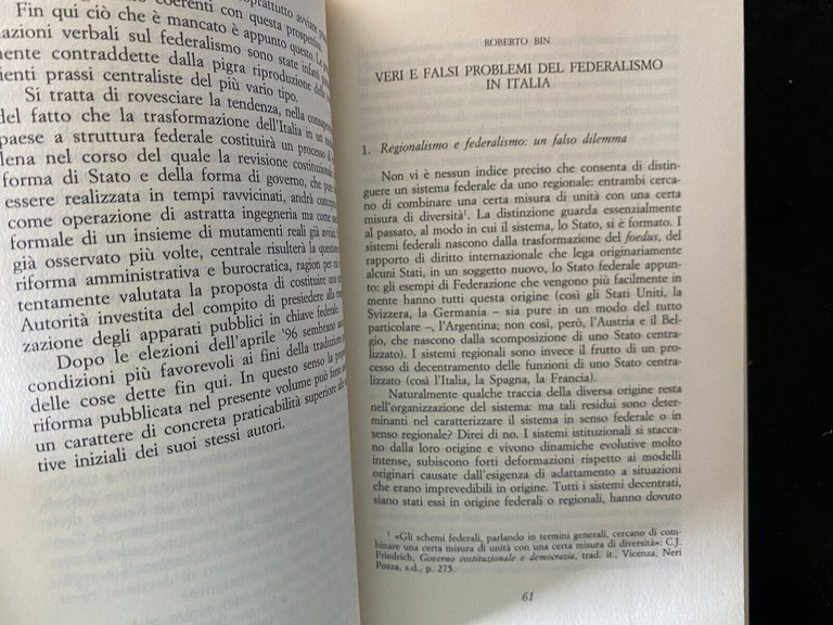 Il federalismo preso sul serio. Proposta di riforma per l'Italia, …