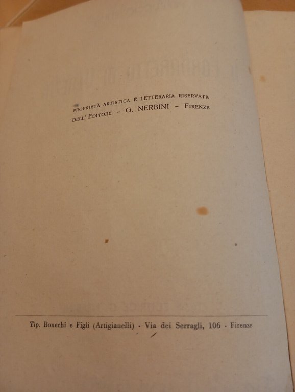 Il fornaretto di Venezia, Ferruccio Fulin, Nerbini, 1946