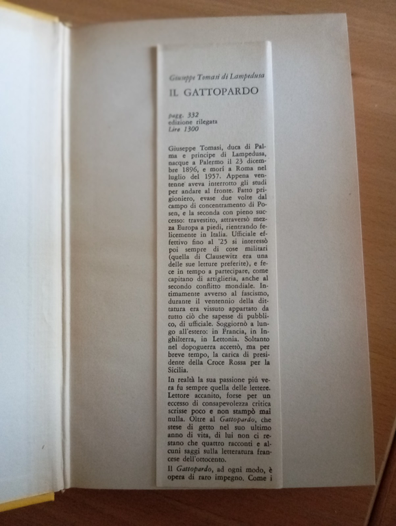 Il Gattopardo, Giuseppe Tomasi di Lampedusa, 1960, cinquantunesima edizione