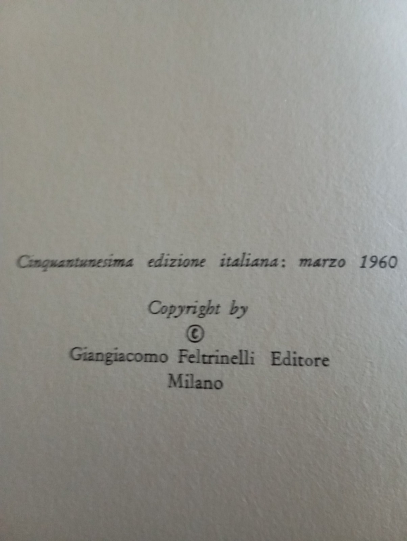 Il Gattopardo, Giuseppe Tomasi di Lampedusa, 1960, cinquantunesima edizione