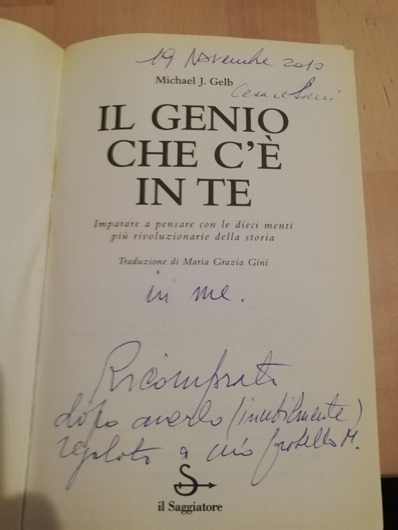 Il genio che c'è in te, Michael J. Gelb, 2006, …