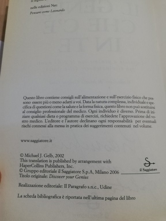 Il genio che c'è in te, Michael J. Gelb, 2006, …