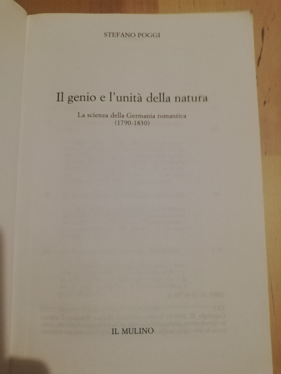 Il genio e l'unità della natura, Stefano Poggi, 2000, Il …