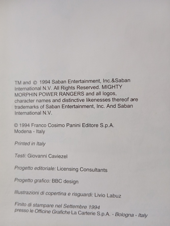 Il grande libro dei Power Rangers, Franco Panini Ragazzi, 1994 | Immagine Gallery 7