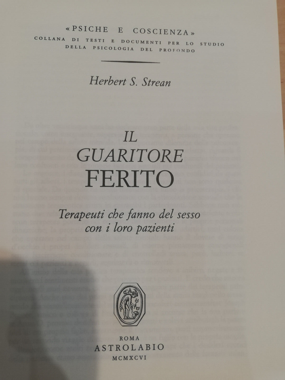 Il guaritore ferito, Herbert S. Strean, Astrolabio, 1996