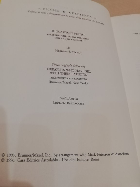 Il guaritore ferito, Herbert S. Strean, Astrolabio, 1996 | Immagine Gallery 15