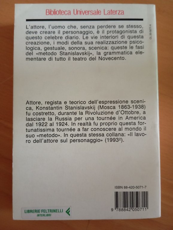 Il lavoro dell'attore su se stesso, Stanislavskij, Laterza, 19997