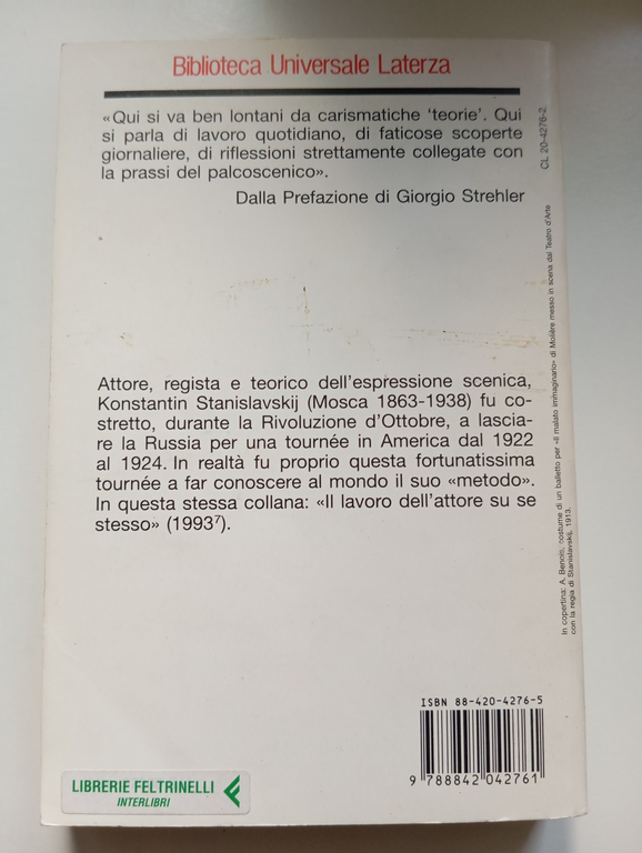 Il lavoro dell'attore sul personaggio, Konstantin Stanislavskij, Laterza, 1997