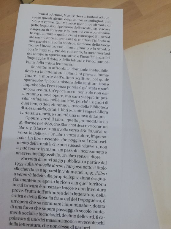 Il libro a venire, Maurice Blanchot, Il Saggiatore, 2019