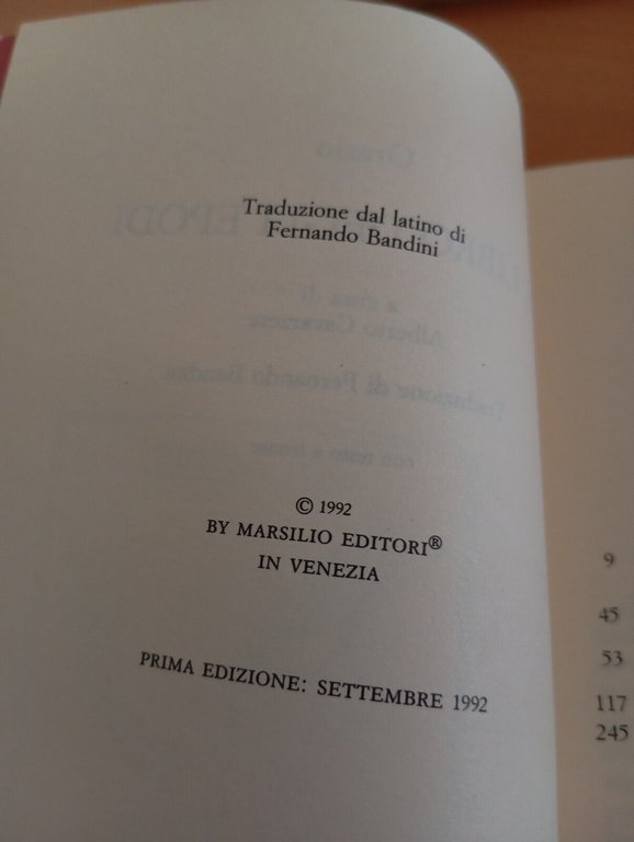 Il libro degli Epodi, Orazio, Marsilio, 1992