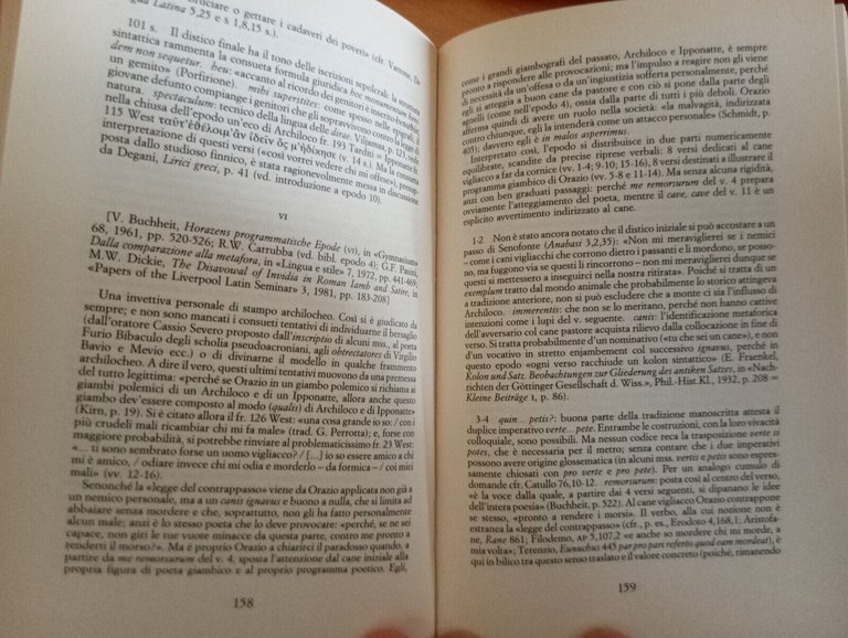 Il libro degli Epodi, Orazio, Marsilio, 1992