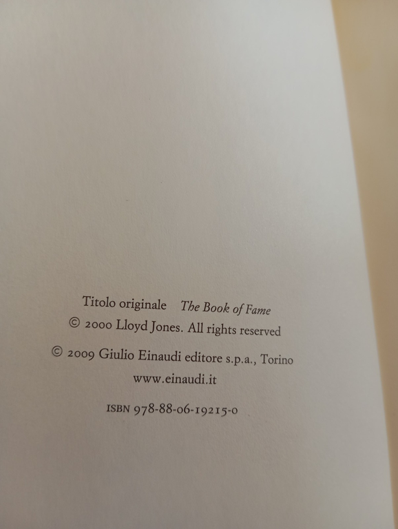 Il libro della gloria, LLoyd Jones, Einaudi, 2009 | Immagine Gallery 7