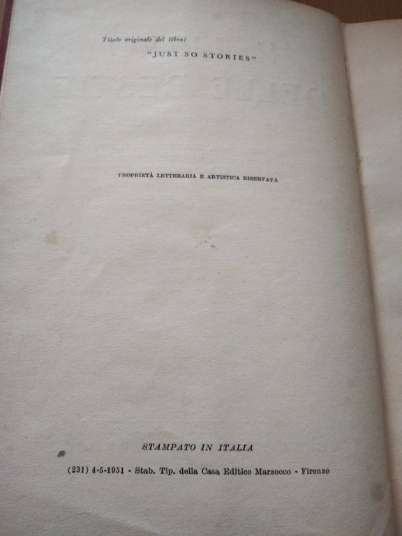 Il libro delle bestie, R. Kipling, Marzocco, 1951 | Immagine Gallery 5