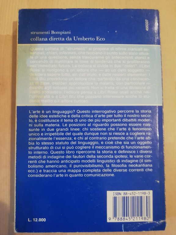 Il linguaggio dell'arte, Omar Calabrese, Bompiani, 1989