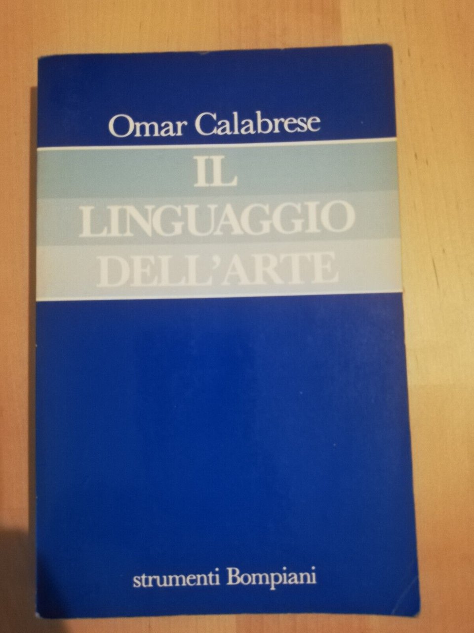 Il linguaggio dell'arte, Omar Calabrese, Bompiani, 1996