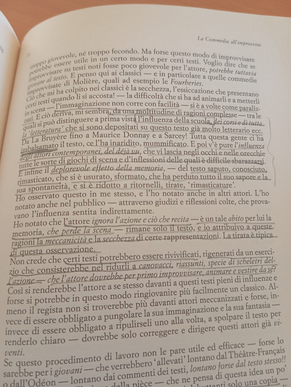 Il luogo del teatro, Jacques Copeau, La casa Usher, 1988