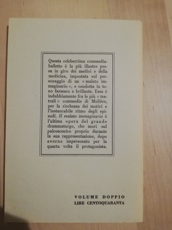 Il malato Immaginario, Moliere, 1962, BUR Rizzoli