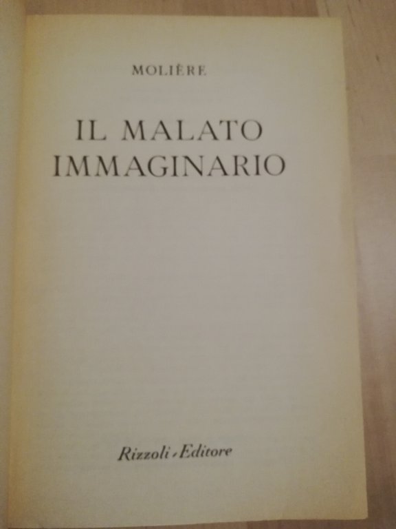 Il malato Immaginario, Moliere, 1962, BUR Rizzoli